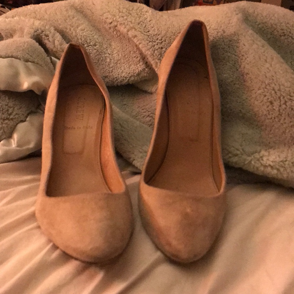 J. Crew Nude Suede “Etta” Heel